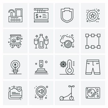 16 Evrensel Simge İş Vektörü