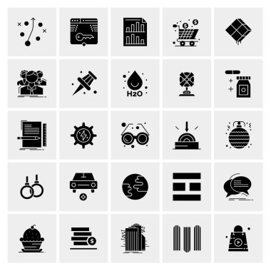 Evrensel yaratıcı simgeler kümesi, web ve mobil uygulamalar ve projeler için basit vektör illüstrasyonları 