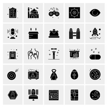 Evrensel yaratıcı simgeler kümesi, web ve mobil uygulamalar ve projeler için basit vektör illüstrasyonları 