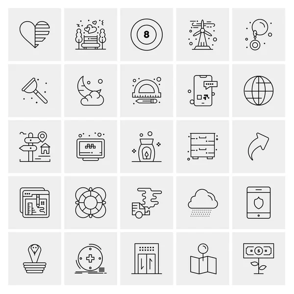 Σύνολο 25 Universal Business Icons Vector — Διανυσματικό Αρχείο