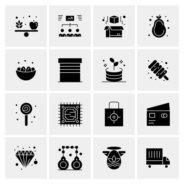 Conjunto de 16 iconos universales Vector de negocios — Vector de stock