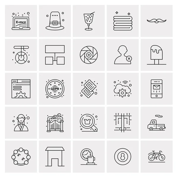 Conjunto Iconos Creativos Universales Simplemente Vector Ilustraciones Para Aplicaciones Web — Archivo Imágenes Vectoriales