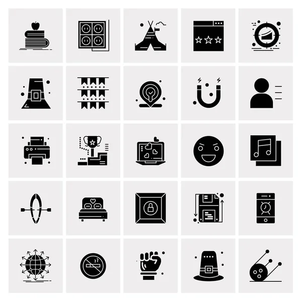 Set Icone Creative Universali Semplicemente Illustrazioni Vettoriali Applicazioni Progetti Web — Vettoriale Stock