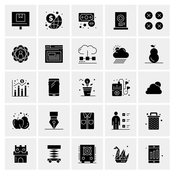 Set of 16 Universal Icons Business Vector — 스톡 벡터