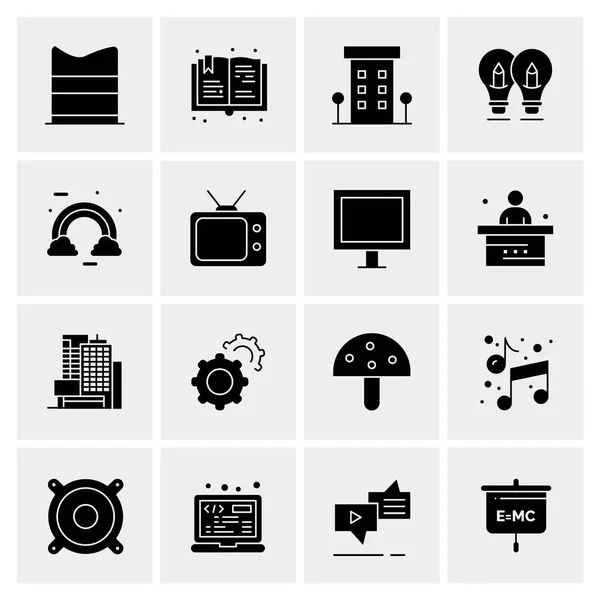 Set di 16 icone universali Business Vector Illustrazione Stock