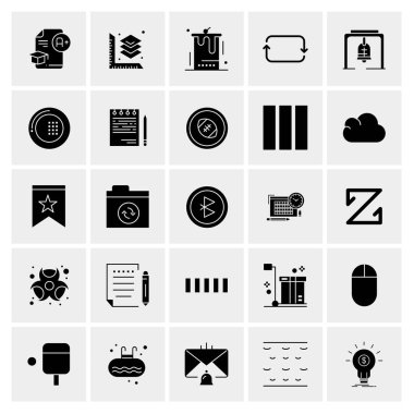 Evrensel yaratıcı simgeler kümesi, web ve mobil uygulamalar ve projeler için basit vektör illüstrasyonları 