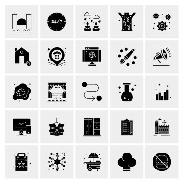 Evrensel yaratıcı simgeler kümesi, web ve mobil uygulamalar ve projeler için basit vektör illüstrasyonları 