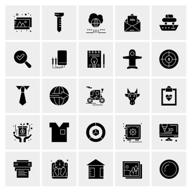 25 Evrensel İş Simgesi Vektörü Kümesi