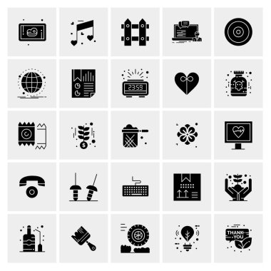 Evrensel yaratıcı simgeler kümesi, web ve mobil uygulamalar ve projeler için basit vektör illüstrasyonları 