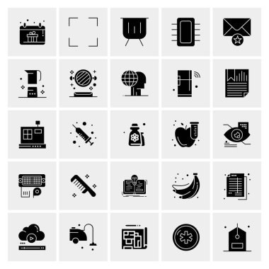 Evrensel yaratıcı simgeler kümesi, web ve mobil uygulamalar ve projeler için basit vektör illüstrasyonları 