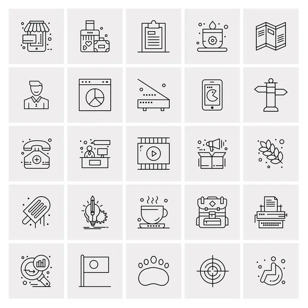 Set de 25 iconos de negocio universales Vector — Vector de stock