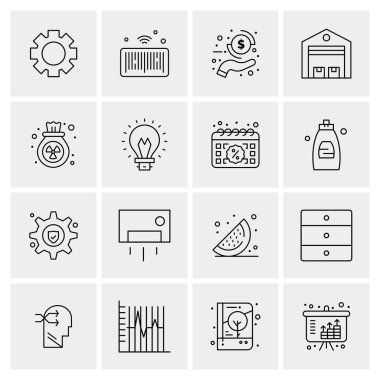 16 Evrensel Simge İş Vektörü