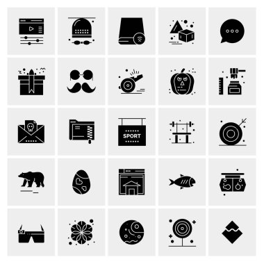 25 Evrensel İş Simgesi Vektörü Kümesi