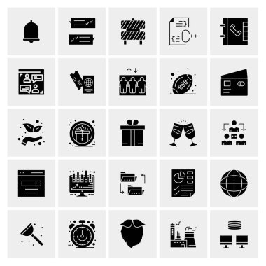 25 Evrensel İş Simgesi Vektörü Kümesi