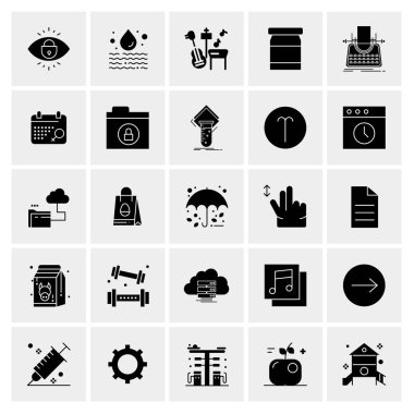 Evrensel yaratıcı simgeler kümesi, web ve mobil uygulamalar ve projeler için basit vektör illüstrasyonları 