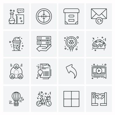 16 Evrensel Simge İş Vektörü