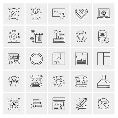 Evrensel yaratıcı simgeler kümesi, web ve mobil uygulamalar ve projeler için basit vektör illüstrasyonları 