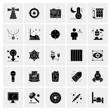 Evrensel yaratıcı simgeler kümesi, web ve mobil uygulamalar ve projeler için basit vektör illüstrasyonları 