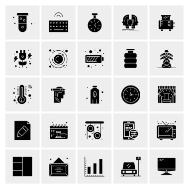 Evrensel yaratıcı simgeler kümesi, web ve mobil uygulamalar ve projeler için basit vektör illüstrasyonları 