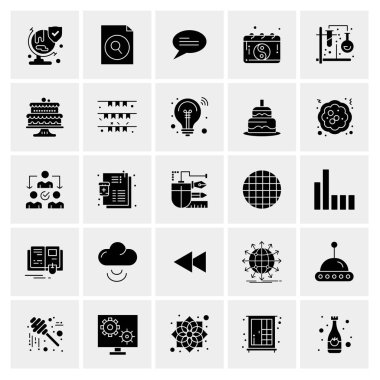 Evrensel yaratıcı simgeler kümesi, web ve mobil uygulamalar ve projeler için basit vektör illüstrasyonları 