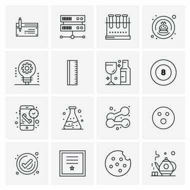 Evrensel yaratıcı simgeler kümesi, web ve mobil uygulamalar ve projeler için basit vektör illüstrasyonları 