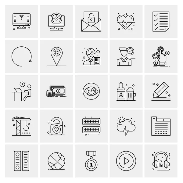 25 Evrensel İş Simgesi Vektörü Kümesi