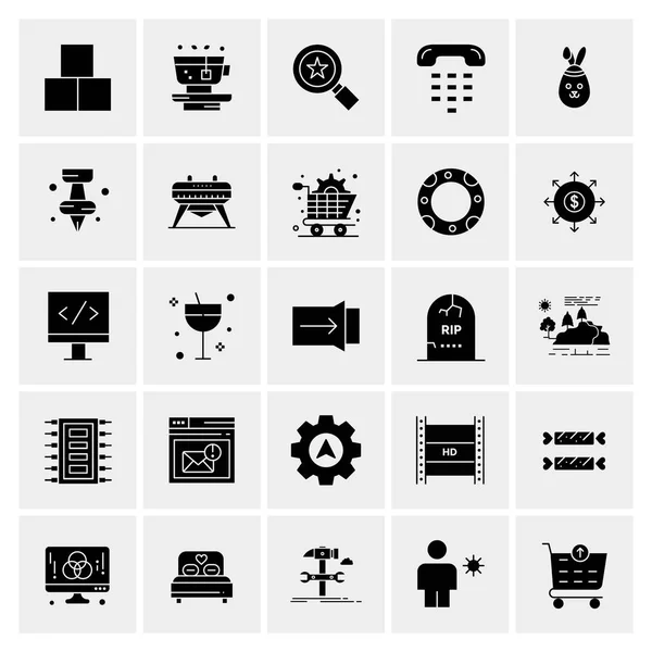 Set of 25 Universal Business Icons Vector — Stock Vector