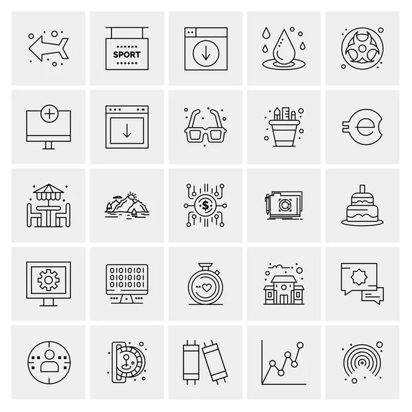 Conjunto Iconos Creativos Universales Simplemente Vector Ilustraciones Para Aplicaciones Web — Archivo Imágenes Vectoriales