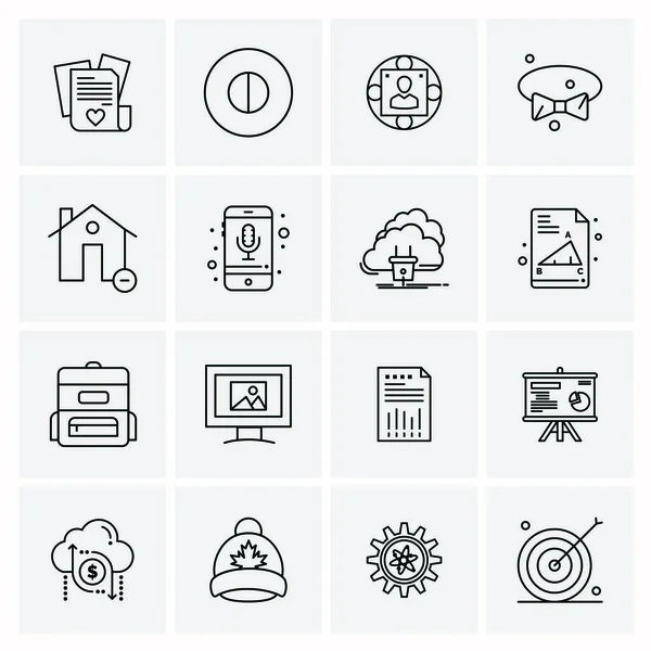 Conjunto de 16 iconos universales Vector de negocios — Archivo Imágenes Vectoriales