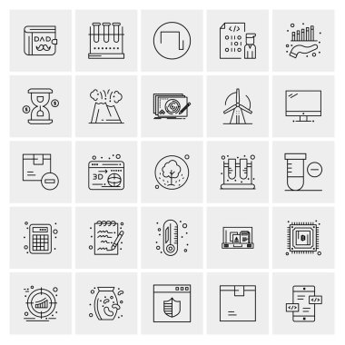 Evrensel yaratıcı simgeler kümesi, web ve mobil uygulamalar ve projeler için basit vektör illüstrasyonları 