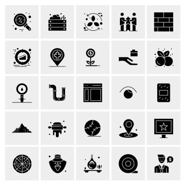 Evrensel yaratıcı simgeler kümesi, web ve mobil uygulamalar ve projeler için basit vektör illüstrasyonları 