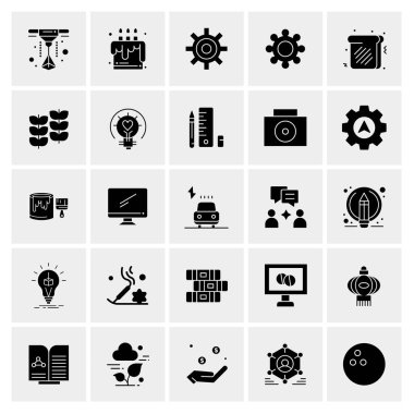 Evrensel yaratıcı simgeler kümesi, web ve mobil uygulamalar ve projeler için basit vektör illüstrasyonları 