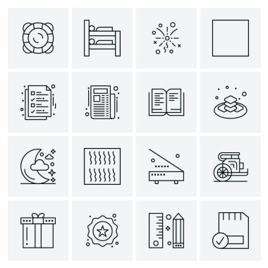 16 Evrensel Simge İş Vektörü