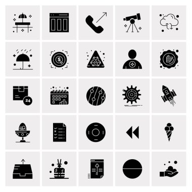 Evrensel yaratıcı simgeler kümesi, web ve mobil uygulamalar ve projeler için basit vektör illüstrasyonları 