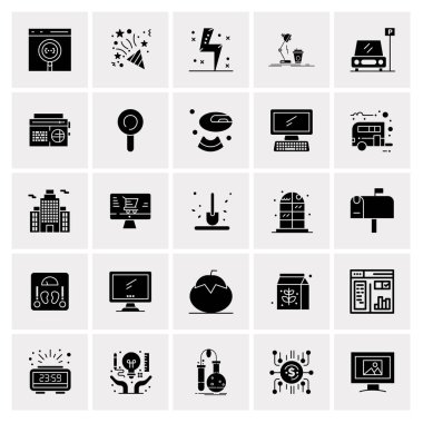 Evrensel yaratıcı simgeler kümesi, web ve mobil uygulamalar ve projeler için basit vektör illüstrasyonları 