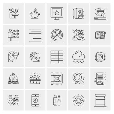 Evrensel yaratıcı simgeler kümesi, web ve mobil uygulamalar ve projeler için basit vektör illüstrasyonları 