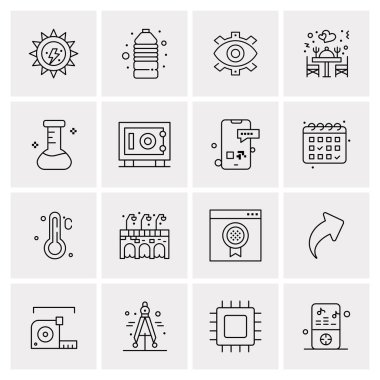 16 Evrensel Simge İş Vektörü