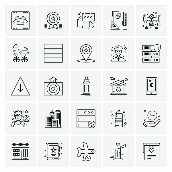 Set of 25 Universal Business Icons Vector — Stockový vektor