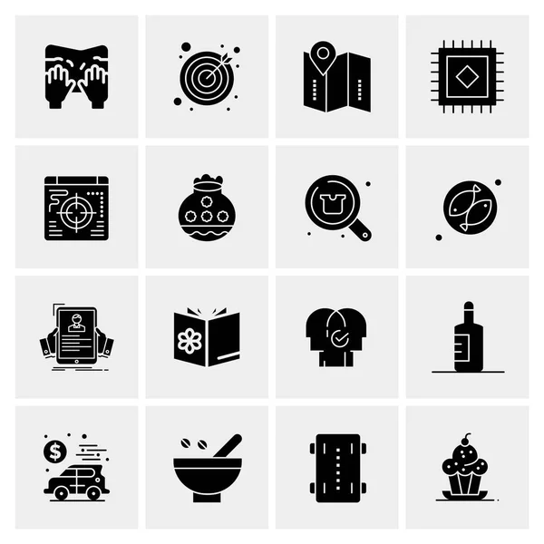 Conjunto de 16 iconos universales Vector de negocios — Archivo Imágenes Vectoriales