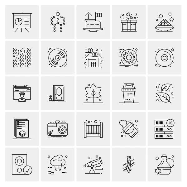 Set de 25 iconos de negocio universales Vector — Vector de stock