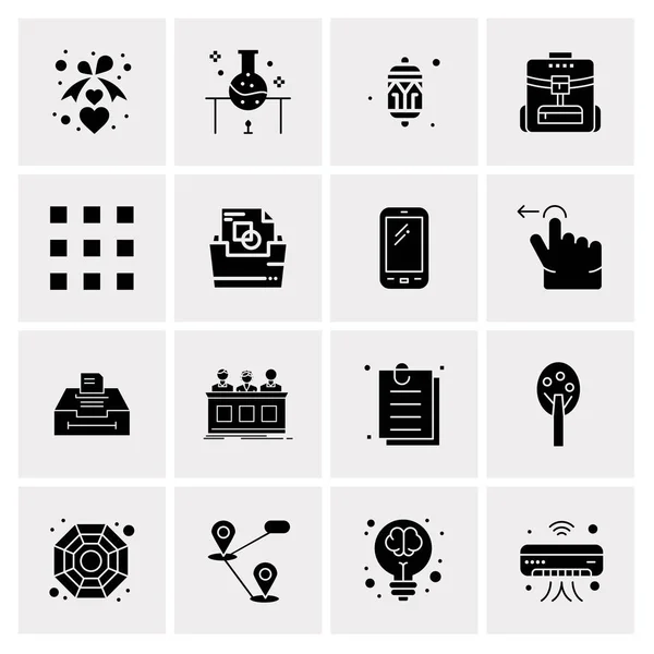 Conjunto de 16 iconos universales Vector de negocios — Vector de stock