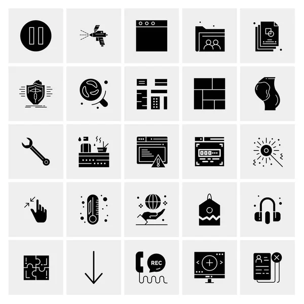 Conjunto Iconos Creativos Universales Simplemente Vector Ilustraciones Para Aplicaciones Web — Archivo Imágenes Vectoriales