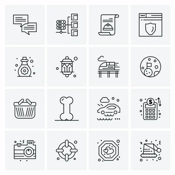 Conjunto de 16 iconos universales Vector de negocios — Vector de stock