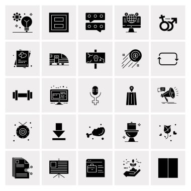 Evrensel yaratıcı simgeler kümesi, web ve mobil uygulamalar ve projeler için basit vektör illüstrasyonları 