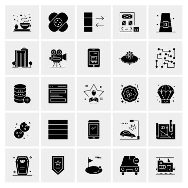 Evrensel yaratıcı simgeler kümesi, web ve mobil uygulamalar ve projeler için basit vektör illüstrasyonları 