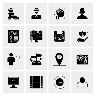 16 Evrensel Simge İş Vektörü