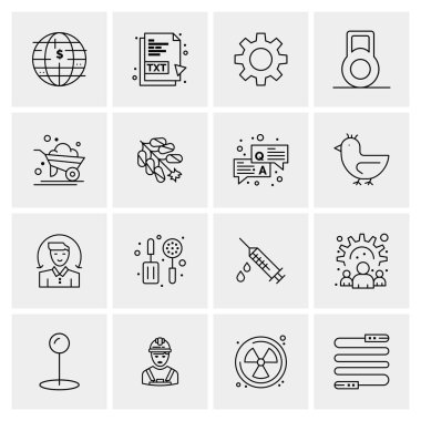 16 Evrensel Simge İş Vektörü