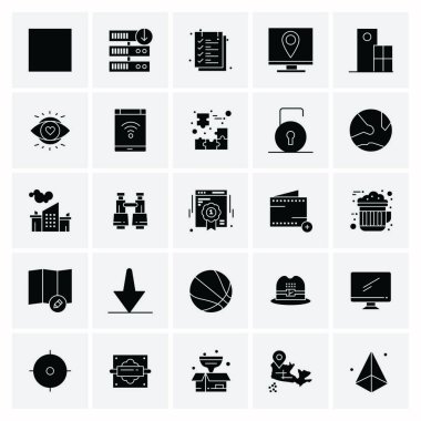 Evrensel yaratıcı simgeler kümesi, web ve mobil uygulamalar ve projeler için basit vektör illüstrasyonları 