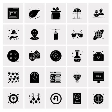 25 Evrensel İş Simgesi Vektörü Kümesi