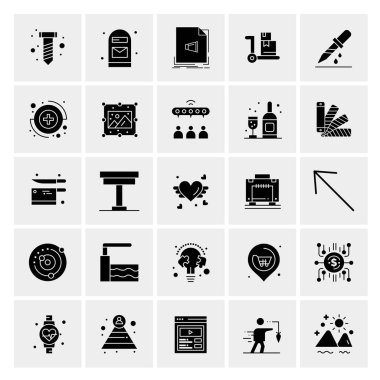 Evrensel yaratıcı simgeler kümesi, web ve mobil uygulamalar ve projeler için basit vektör illüstrasyonları 